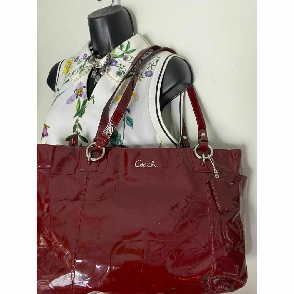 COACH Large Patent Red Shoulder Bag