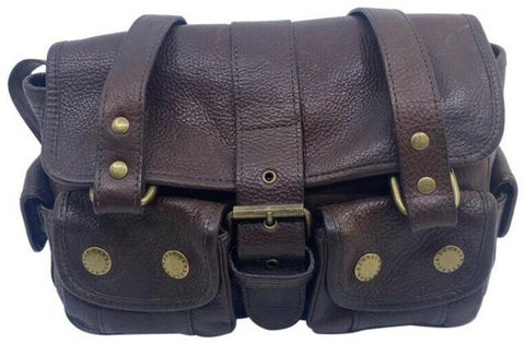 Barbour Pocket Brown Leather Shoulder Bag