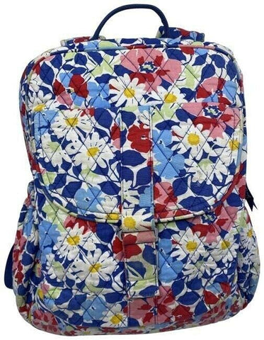 vera bradley floral quilted large multicolor backpack
