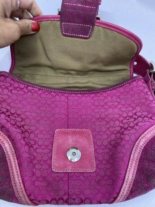 Coach Small Handbag Purple Hobo Bag