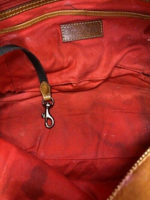Dooney and Bourke shopping large gray brown fabric tote
