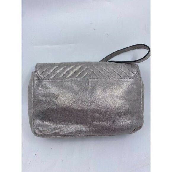 Karl Lagerfeld Gray Silver Leather Shoulder Bag