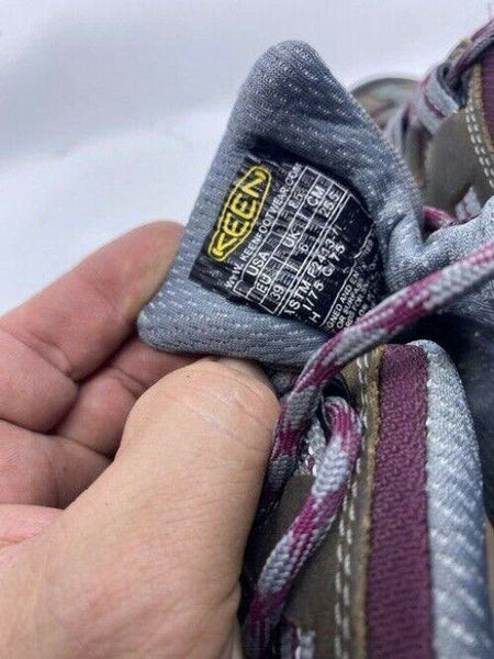 Keen Tan Purple Gray Lace Up Work Bootsbooties Size Us