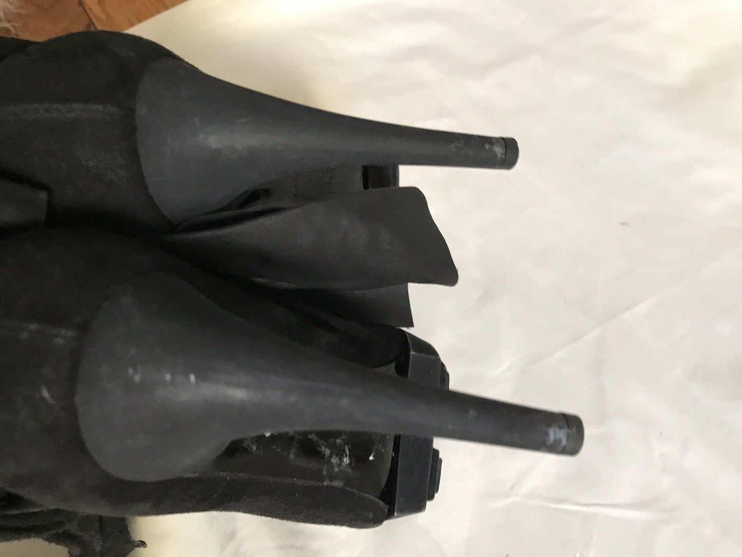 BALENCIAGA Black Suede Booties  Size 38