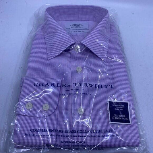Charles Tyrwhitt Woodchester Lilac Twill Puppytooth NI SF