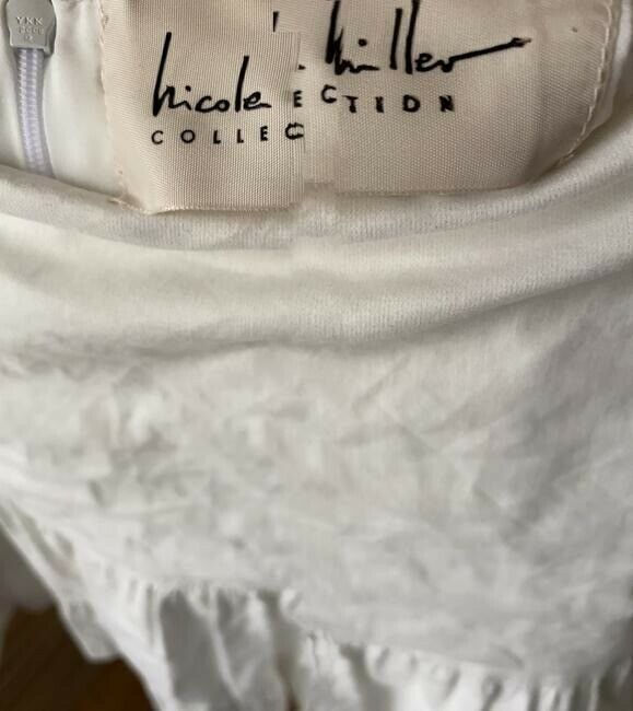 Nicole Miller white floral linen skirt and set msrp blouse