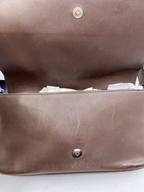 coach vintage brown leather shoulder bag