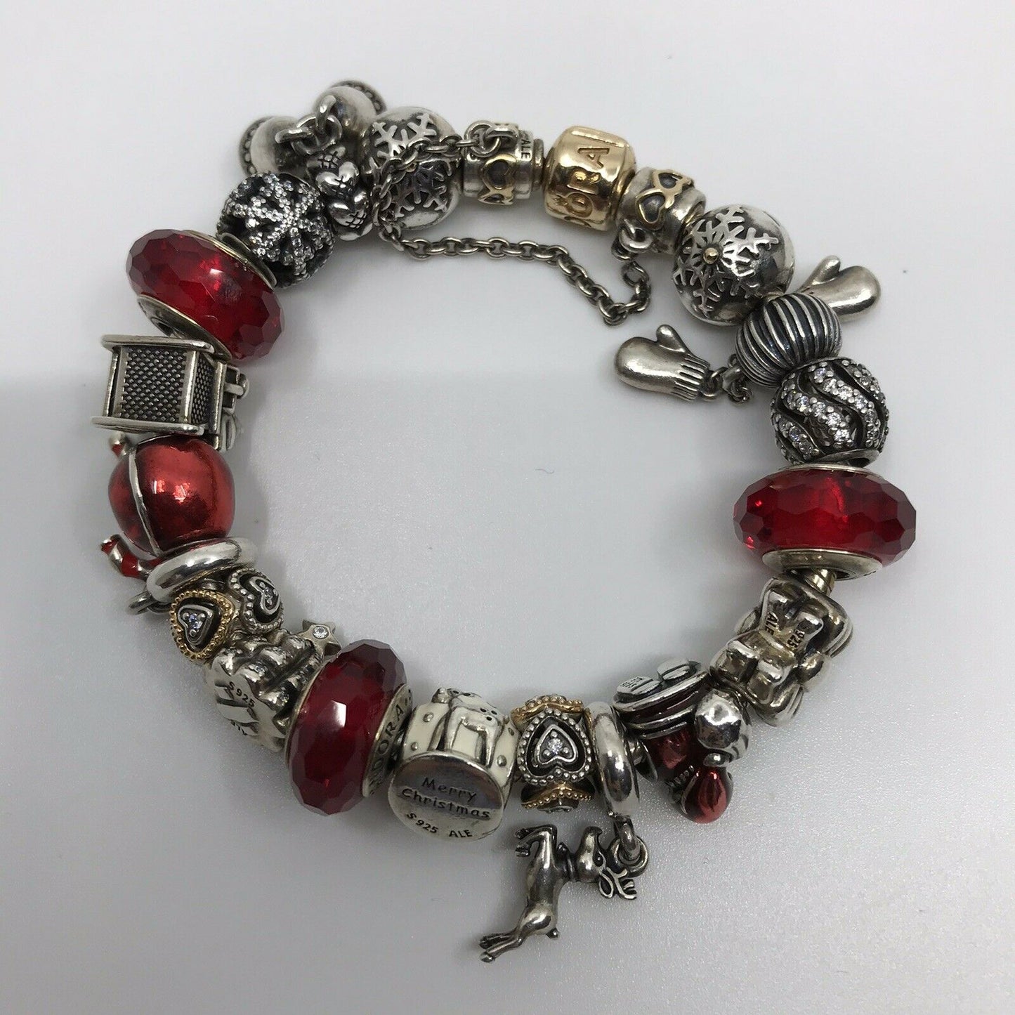 PANDORA Bracelet w/ Charms and Earrings