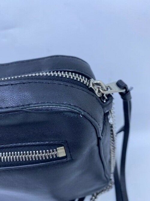 Allsaints Fleur De Lis Black Soft Leather Cross Body Bag