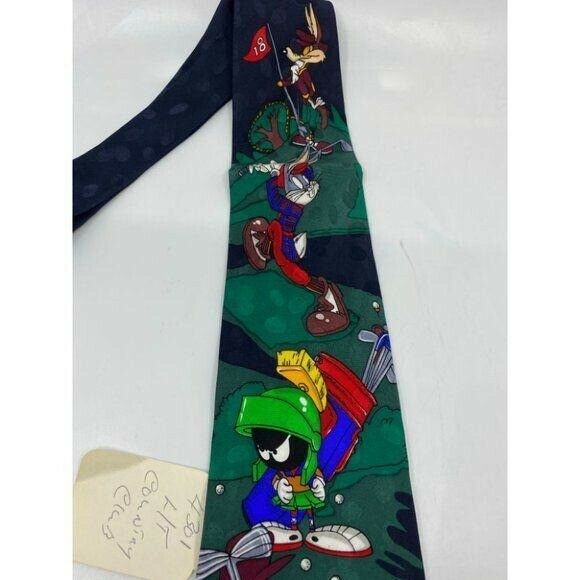 NWOT Looney Tunes Neck Tie Country Club Green Navy