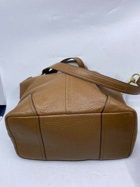 Coach w medium handbag w strap classic caramel brown leather shoulder bag