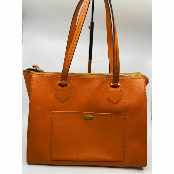 Lauren Ralph Lauren Orange Large Leather Shoulder Bag