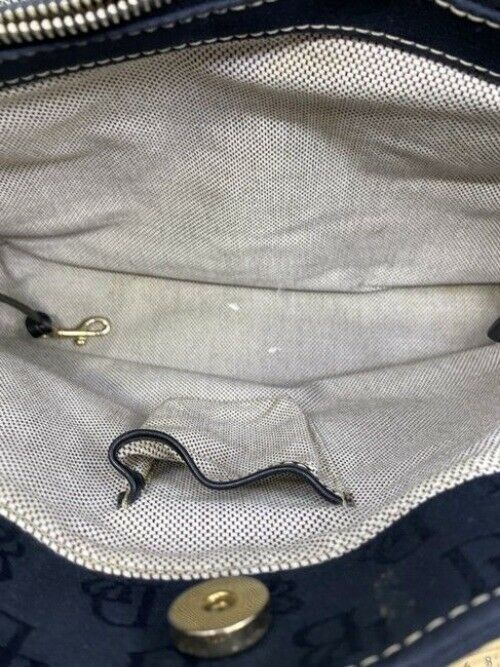 Dooney And Bourke East West Logo Tote Black Fabric Shoulder Bag
