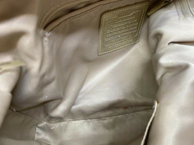 coach white gold leather cross body bag