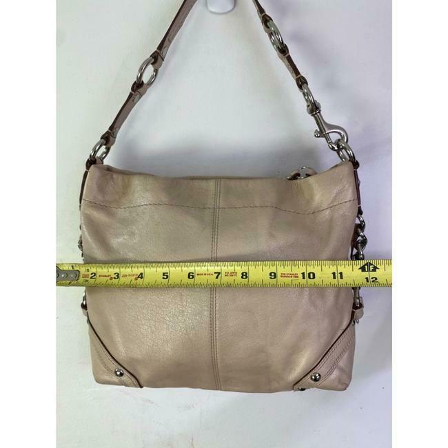 Coach Large Cream Leather Hobo Bag