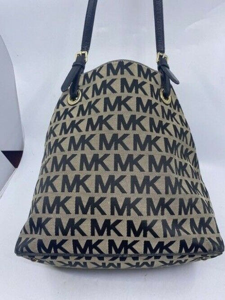 Michael Kors Bucket Black Fabric Shoulder Bag