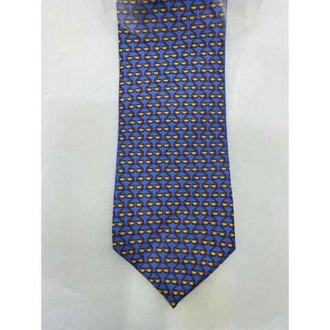 New! BONOBOS Blue Yellow Premium Neck Tie Handmade