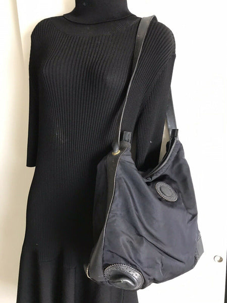 FENDI Vintage Black Nylon Tote Bag