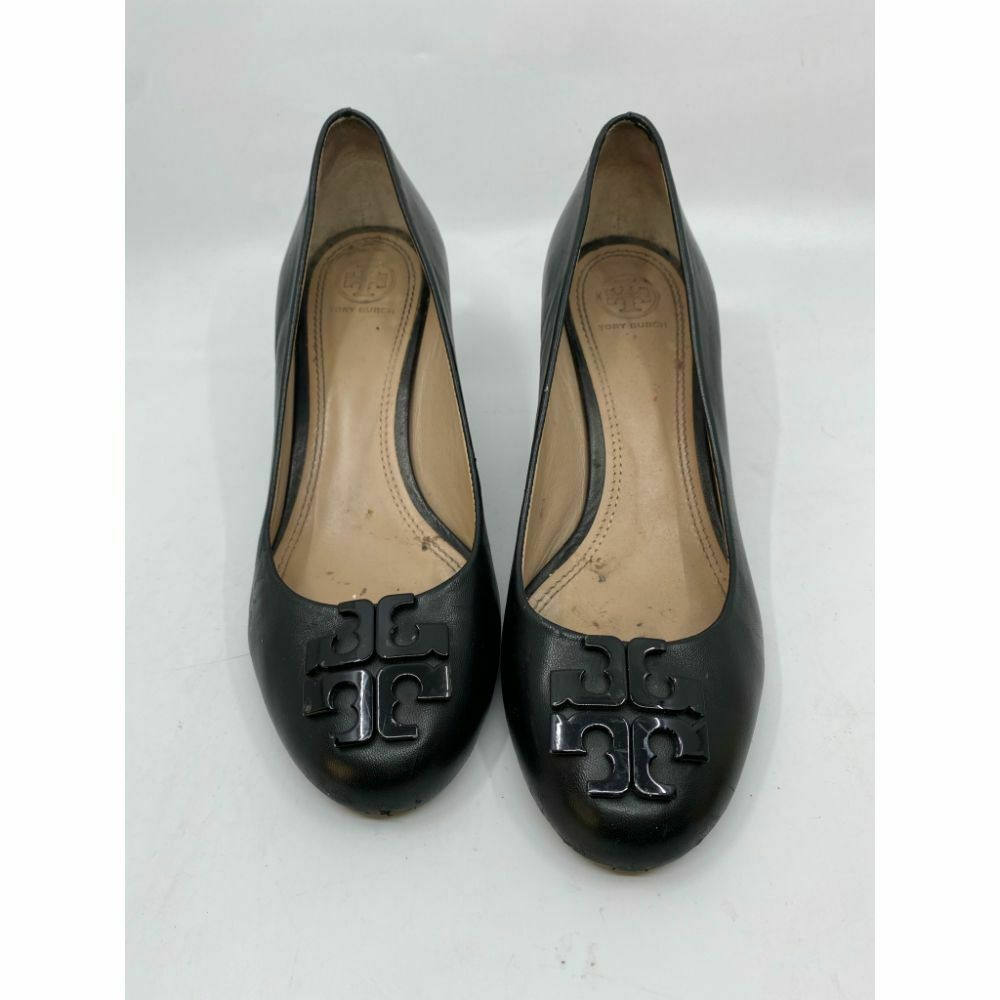 TORY BURCH Black Tan Flat Wedges Shoes Size 8.5