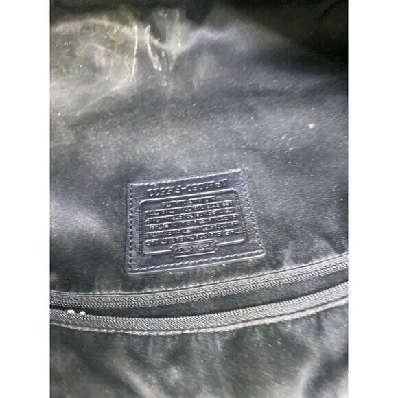 COACH Large Tan Black Jacquard Fabric Tote Bag