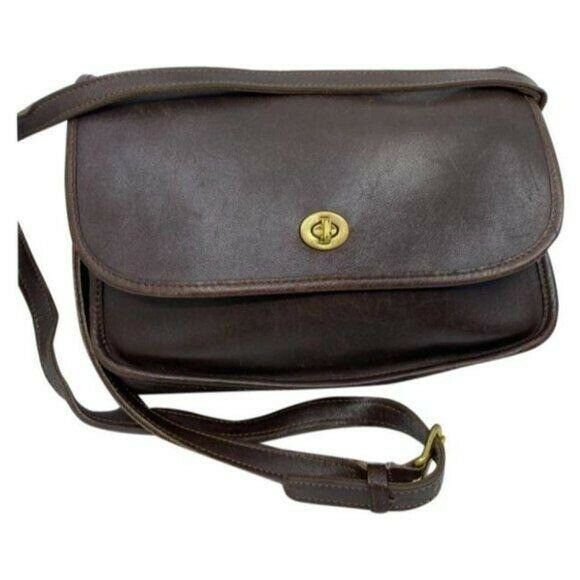 Coach Vintage Flap Closure Brown Crossbody Bag