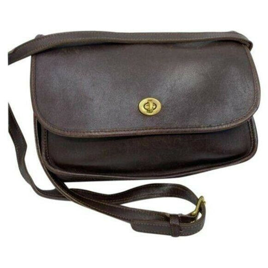 Coach Vintage Flap Closure Brown Crossbody Bag