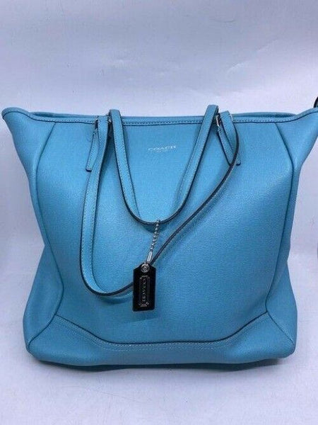 Coach shopping xl great condition msrp blue leather tote