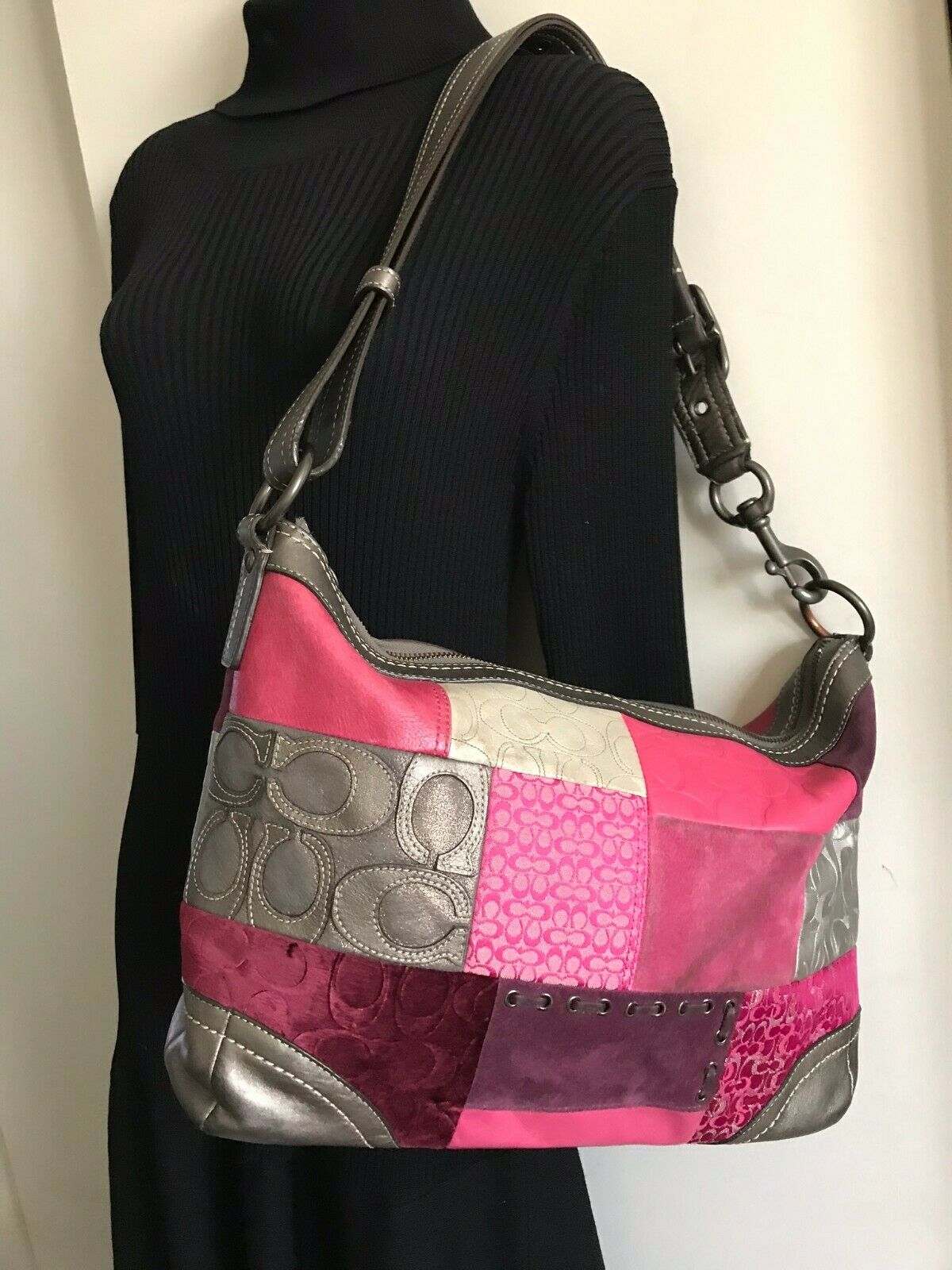 Coach Suede Shoulder Bag