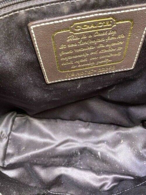 coach bag large brown fabric tote