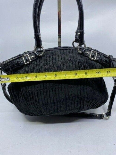 coach medium size black jacquard fabric cross body bag