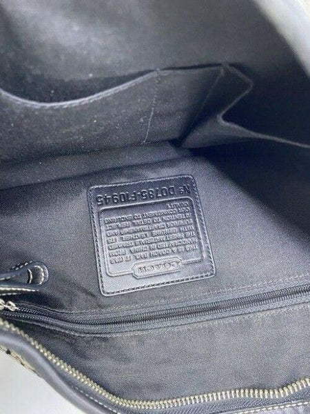 Coach Black Beige Fabric Cross Body Bag