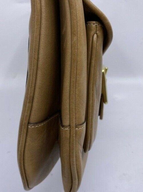 coach tan leather shoulder bag