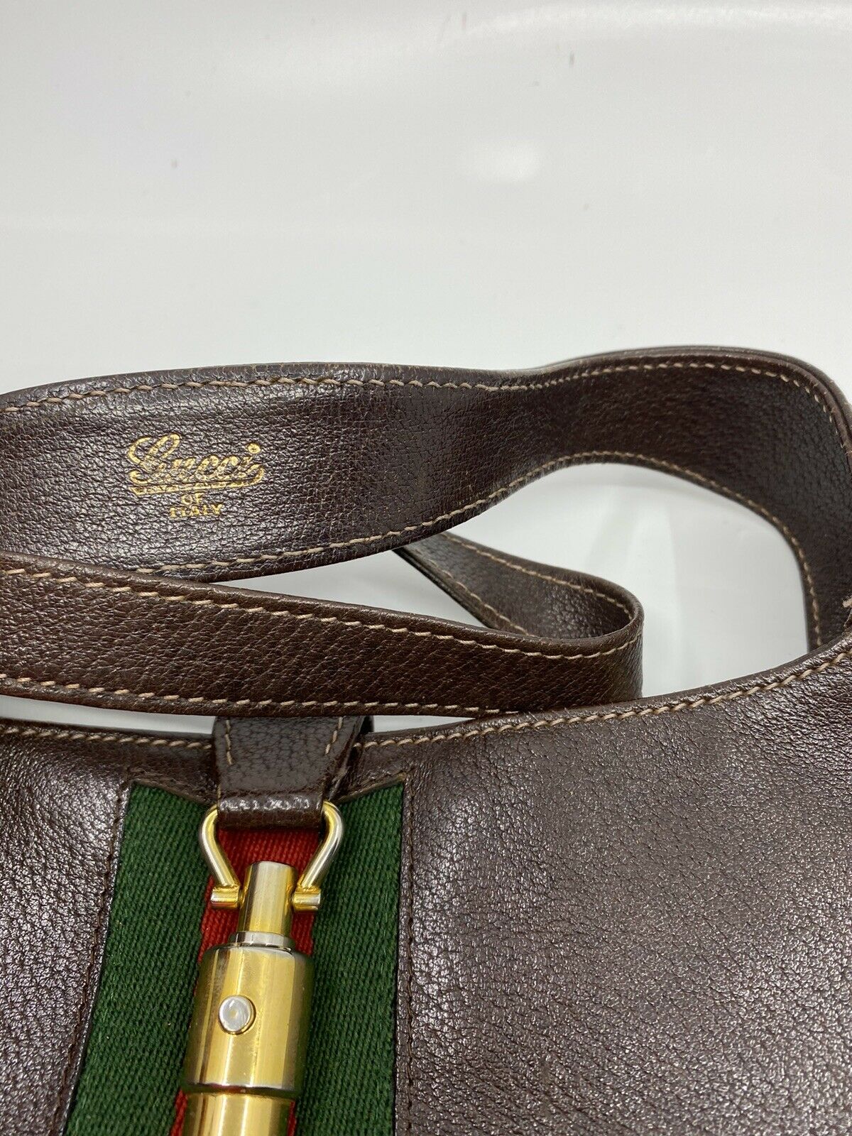 GUCCI Vintage brown Leather Hobo Bag