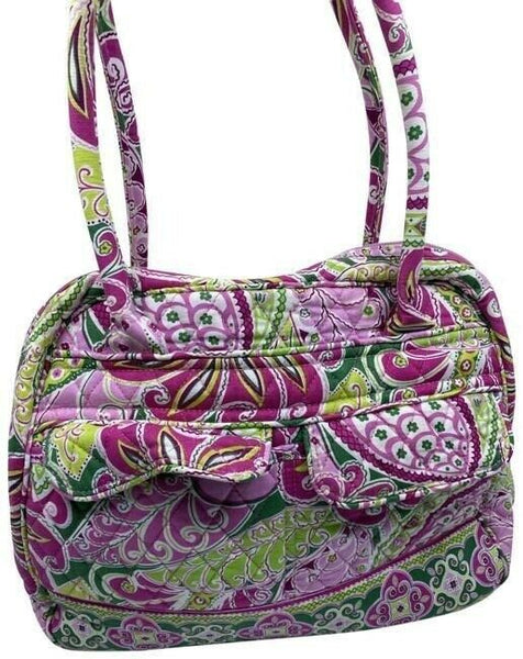 Vera Bradley Xl Duffel Msrp Green Pink White Weekendtravel Bag