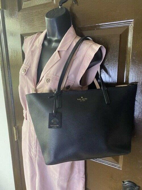 Kate Spade Marina Lakeland Drive Reversible Black Leather Shoulder Bag