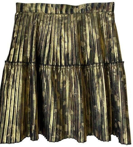 Nicole Miller gold green msrp skirt