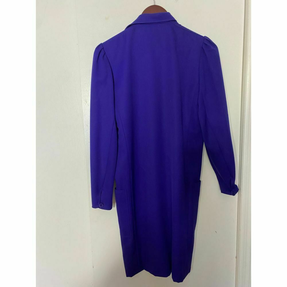 EMANUEL UNGARO Purple Button Down Dress Msrp 1,500