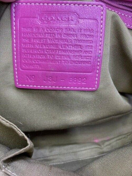 Coach Shoulder Bag Medium Msrp Purple Jacquard Fabric Tote