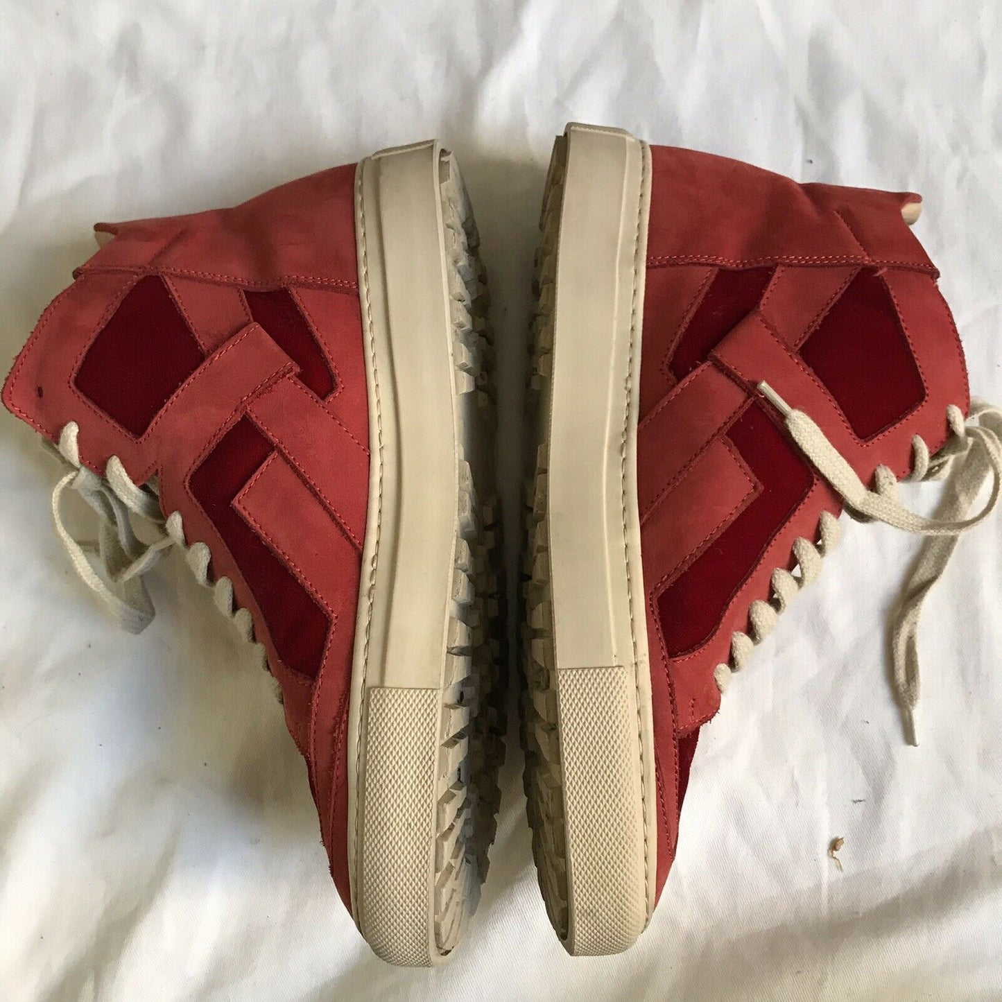 Maison Margiela Red Mid Top Sneakers 37