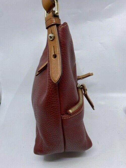 dooney and bourke red leather hobo bag