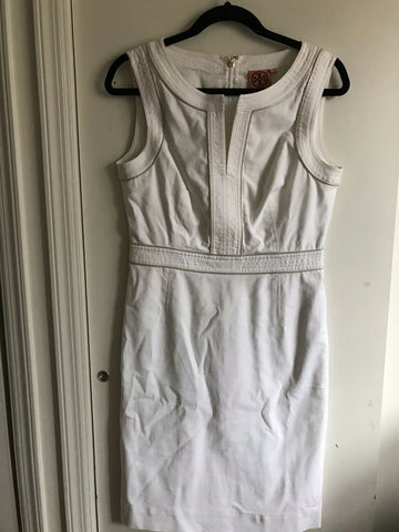 TORY BURCH White Dress Sz 8
