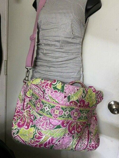 Vera Bradley Xl Duffel Msrp Pink Green Weekendtravel Bag