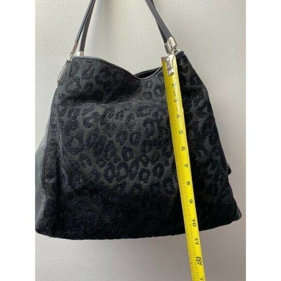 COACH Large Black Jacquard Fabric Tote Bag