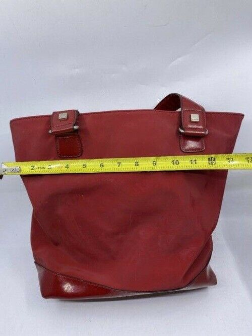 Tignanello Shoulder Bag Red Nylon Fabric Tote