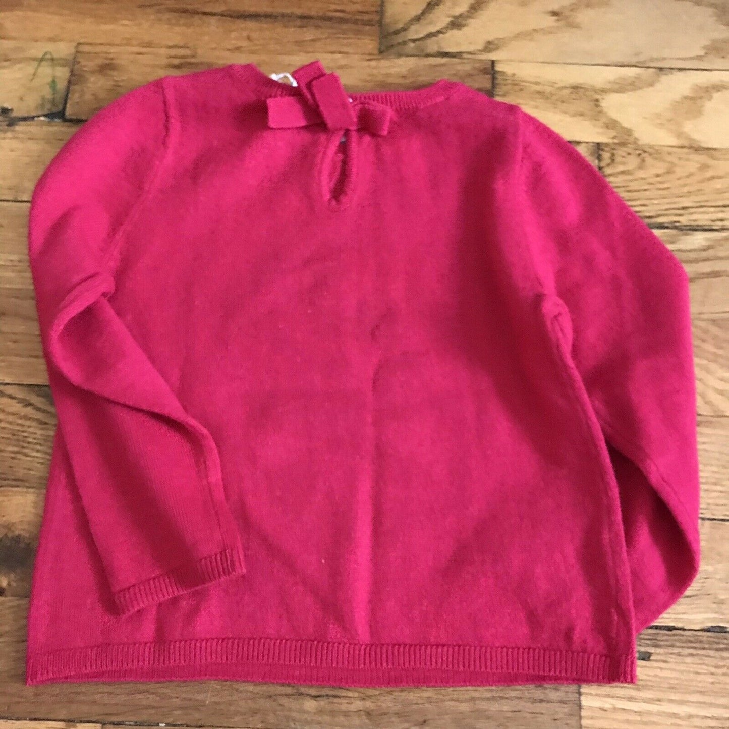 NWT! JACADI Red Knit LS Woof! Sweater Sz 4yr