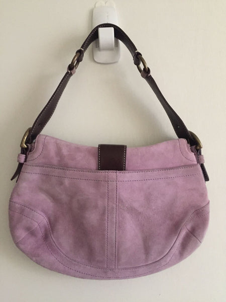 COACH Lavender Suede Tote Bag