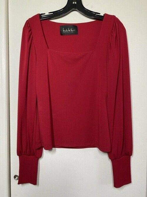nicole miller red new ls msrp