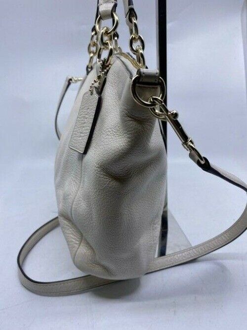 Coach medium white leather cross body bag