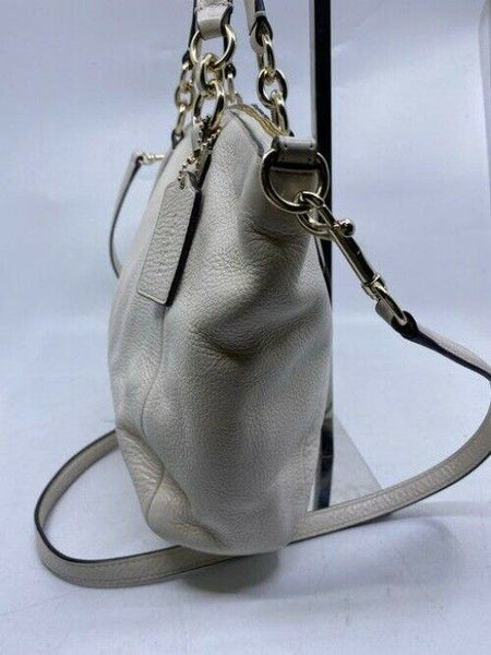 Coach medium white leather cross body bag