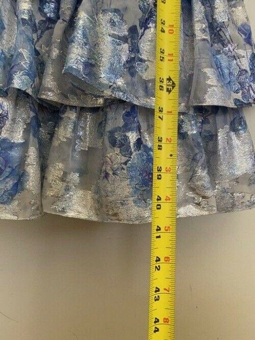 marchesa blue white nwot notte blue short formal dress